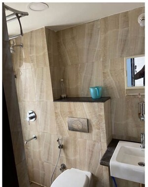 Bathroom in 1 BHK Apartment at Lodha Amara, Kolshet Road – for Rent