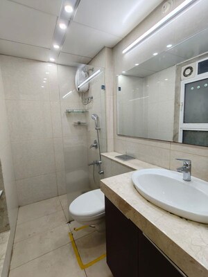Bathroom in 3 BHK Apartment at Gurukrupa Gyanam, Powai – for Rent