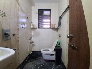 Bathroom in 3 BHK Apartment at Sai Intop Tower, Kharghar – for Rent