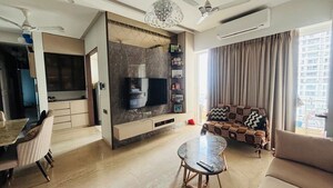 Living Room in 3 BHK Apartment at Omkar Alta Monte, Malad East – for Rent