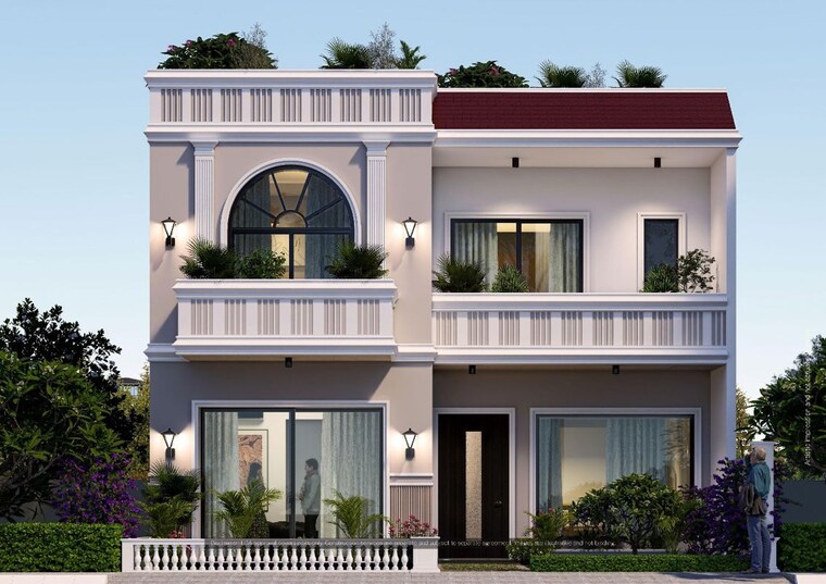 Exterior View, omega-suraksha-enclave 3 Bedroom 1600 Sq.Ft. Villa In Mohanlalganj Lucknow 10523877