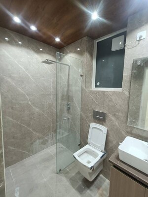 Bathroom in 3 BHK Apartment at Chattarpur – for Rent