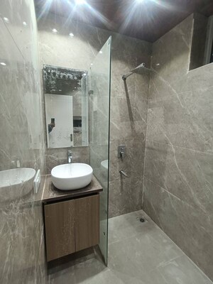 Bathroom in 3 BHK Apartment at Chattarpur – for Rent