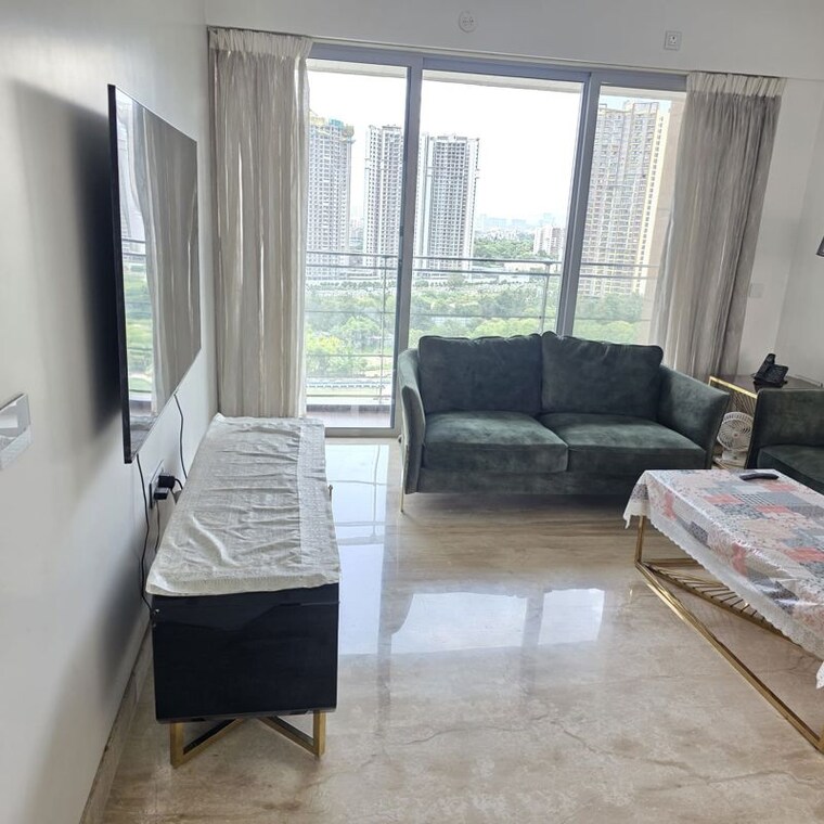 Living Room, zen-elite 3 Bedroom 1530 Sq.Ft. Apartment In Kharadi Pune 10566333