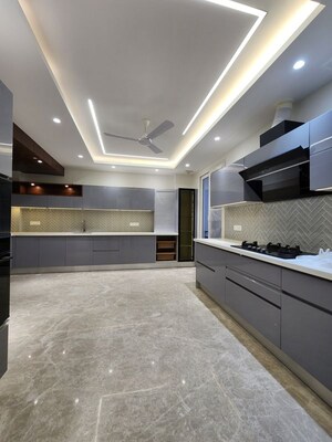Kitchen in 3 BHK Builder Floor at Sushant Lok I – for Sale