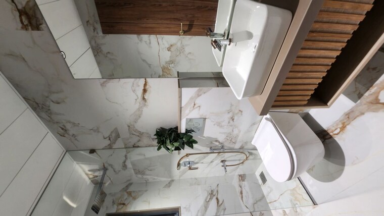 Bathroom, undri 3 Bedroom 1035 Sq.Ft. Apartment In Undri Pune 10563093