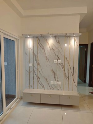Bathroom in 3 BHK Apartment at Mantri Lithos, Thanisandra – for Rent