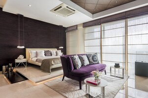 Living Room in 4 BHK Apartment at Windsor Grande Residences, Andheri West – for Rent