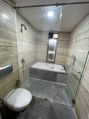 Bathroom in 3 BHK Apartment at Lodha Luxuria, Majiwada – for Rent