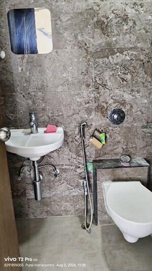 Bathroom in 2 BHK Apartment at Dream Metropark County, Balewadi – for Rent