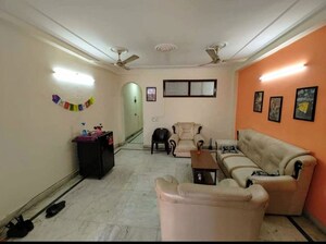 Living Room in 2.5 BHK Builder Floor at Malviya Nagar – for Rent