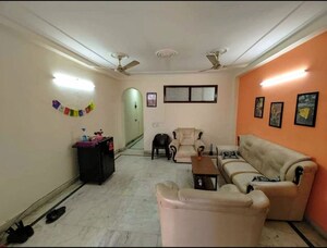 Living Room in 2.5 BHK Builder Floor at Malviya Nagar – for Rent