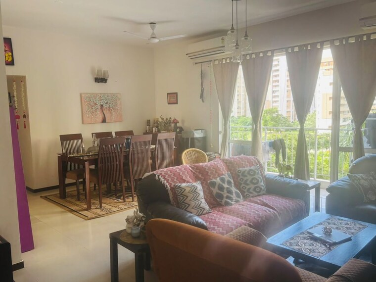 Living Room, unitech-uniworld-downtown 3.5 Bedroom 1925 Sq.Ft. Apartment In Rajarhat Kolkata 10568087