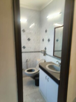 Bathroom in 3 BHK Builder Floor at Nehru Enclave – for Rent