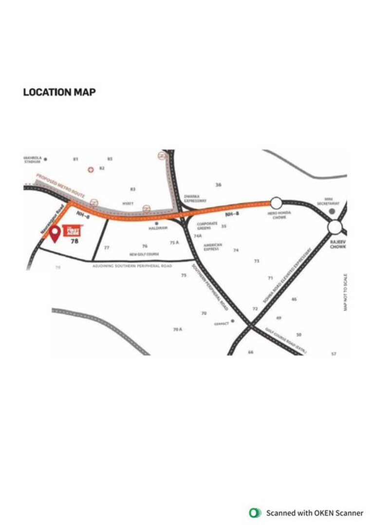 Map Location, sector 78 3 Bedroom 745 Sq.Ft. Apartment In Sector 78 Gurgaon 10544993