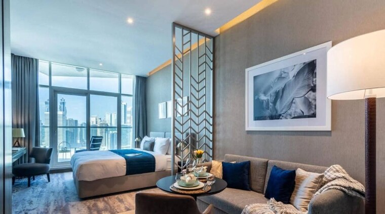 Living Room, dosti-olive 3 Bedroom 1022 Sq.Ft. Apartment In Balkum Pada Thane 10568423