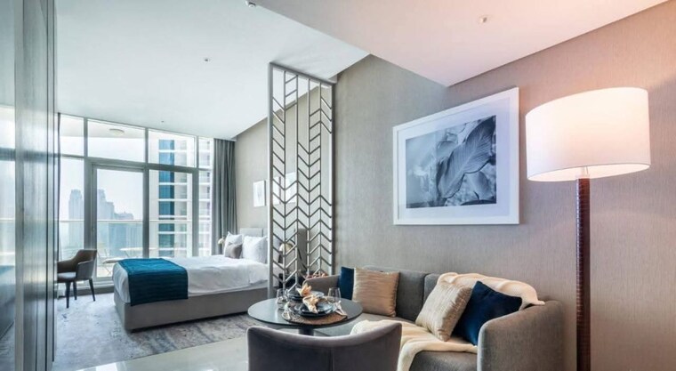 Living Room, dosti-olive 3 Bedroom 1022 Sq.Ft. Apartment In Balkum Pada Thane 10568423