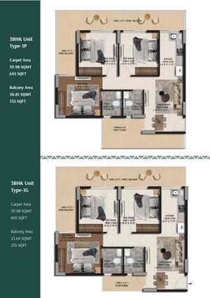 Floor Plan in 3 BHK Apartment at Sohna Sector 25 – for Sale