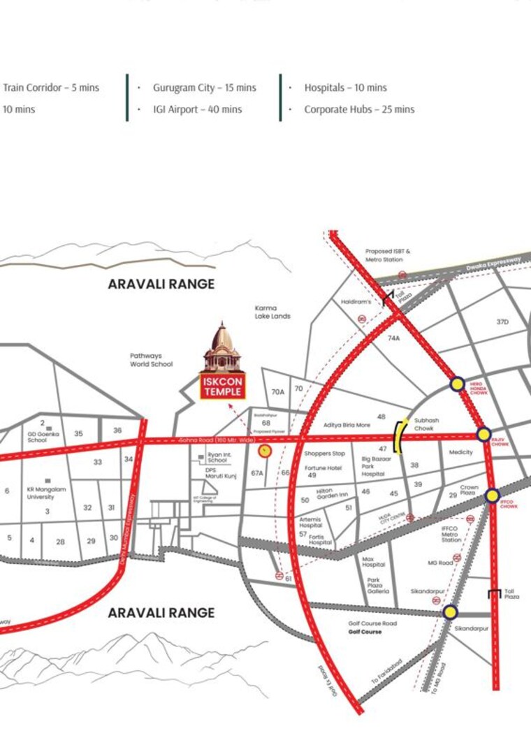 Map Location, sohna sector 25 3 Bedroom 1145 Sq.Ft. Apartment In Sohna Sector 25 Gurgaon 10568504