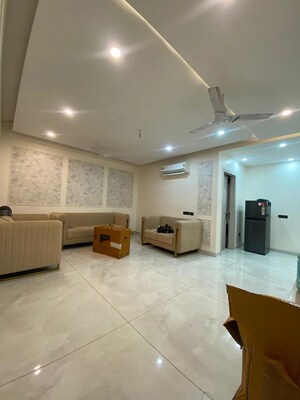 Living Room in 3 BHK Builder Floor at Ansal Palam Triangle, Palam Vihar Extension – for Rent