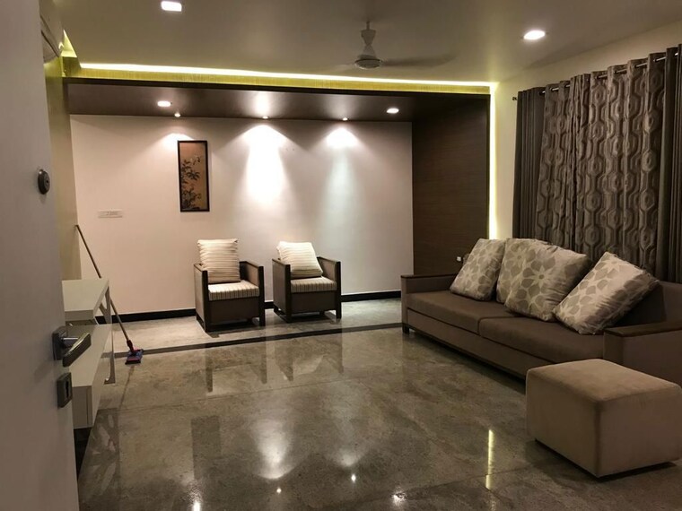 Living Room, meenakshi-trident-towers 3 Bedroom 3200 Sq.Ft. Apartment In Gachibowli Hyderabad 10568937