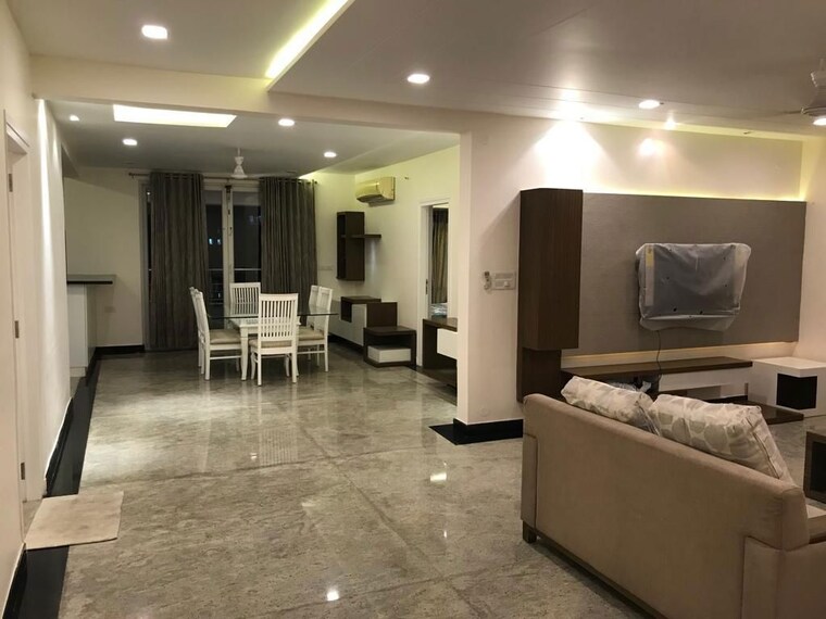 Living Room, meenakshi-trident-towers 3 Bedroom 3200 Sq.Ft. Apartment In Gachibowli Hyderabad 10568937