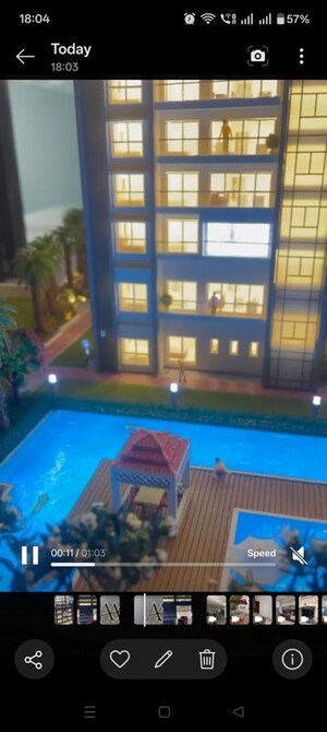 Living Room in 3 BHK Apartment at Luxora Crystal Antara, Manpada – for Sale
