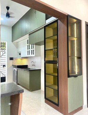 Kitchen in 3 BHK Apartment at Rajapushpa Provincia, Narsingi – for Rent