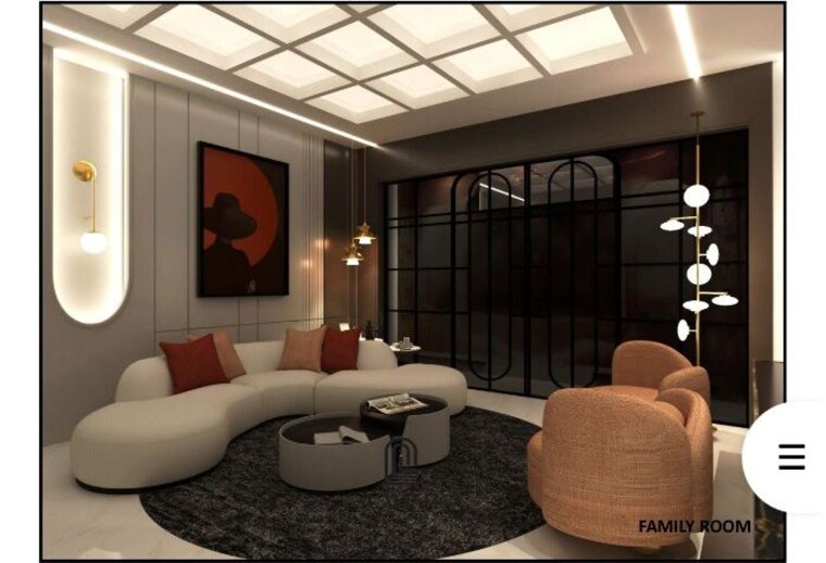 Living Room, panchshil-yoo-villas 5 Bedroom 6000 Sq.Ft. Villa In Wagholi Pune 10569399