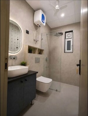 Bathroom in 3 BHK Apartment at Gomti Nagar – for Rent