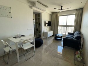 Living Room in 1 BHK Apartment at Hiranandani Regent Hill, Powai – for Rent