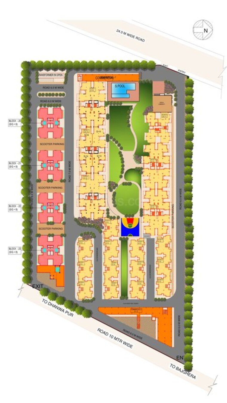 Master Plan, zara-aavaas 3 Bedroom 745 Sq.Ft. Apartment In Sector 104 Gurgaon 10543414