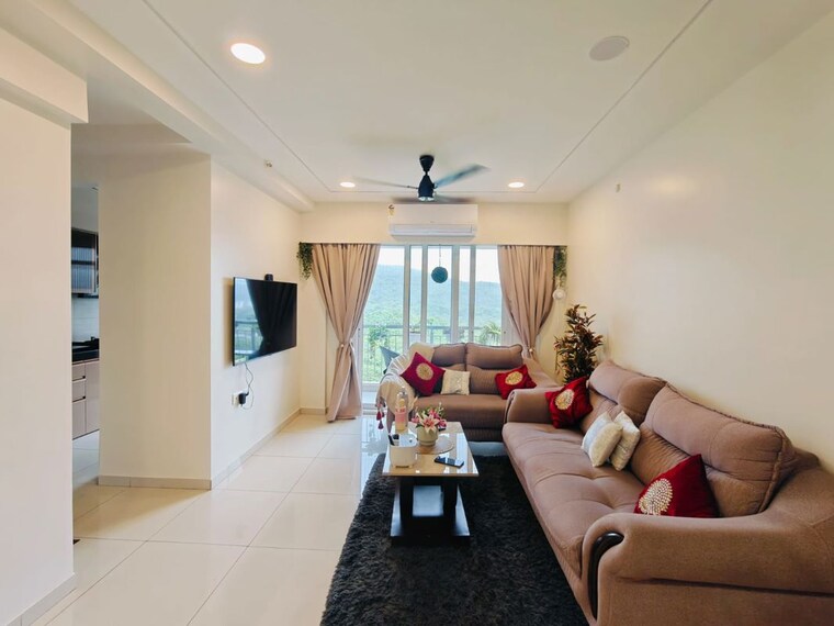 Living Room, godrej-emerald 3 Bedroom 907 Sq.Ft. Apartment In Ghodbunder Road Thane 10569967