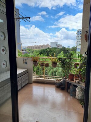 Balcony in 2 BHK Apartment at Nandan Vatsalya Vihar, Aundh – for Rent