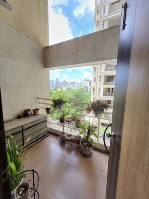 Balcony in 2 BHK Apartment at Nandan Vatsalya Vihar, Aundh – for Rent