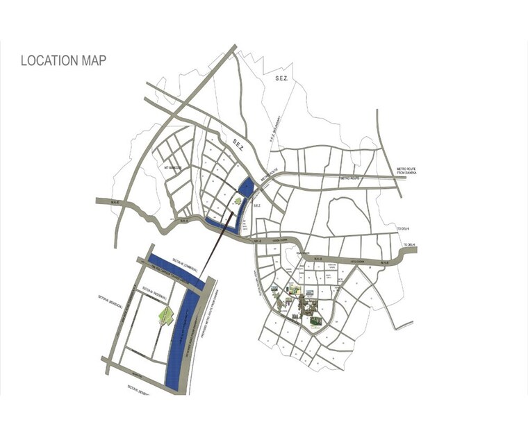 Map Location, ss-the-coralwood 3 Bedroom 1890 Sq.Ft. Apartment In Sector 84 Gurgaon 10570105