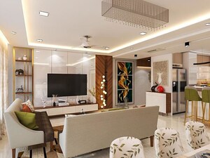 Living Room in 3 BHK Apartment at Oberoi Realty Esquire, Goregaon East – for Rent