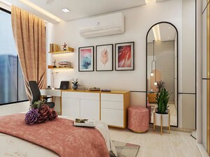 Living Room in 3 BHK Apartment at Oberoi Realty Esquire, Goregaon East – for Rent