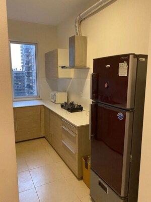 Kitchen in 3.5 BHK Apartment at Bhartiya Nikoo Homes, Thanisandra Main Road – for Rent