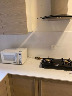 Kitchen in 3.5 BHK Apartment at Bhartiya Nikoo Homes, Thanisandra Main Road – for Rent