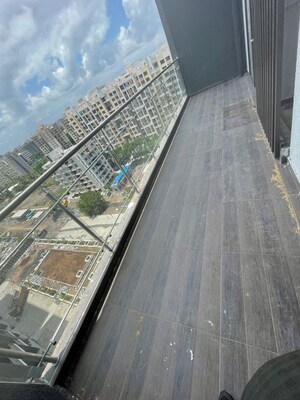 Balcony in 4 BHK Apartment at Paranjape Broadway, Wakad – for Rent