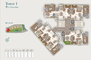 Floor Plan in 3 BHK Apartment at Kothrud – for Sale