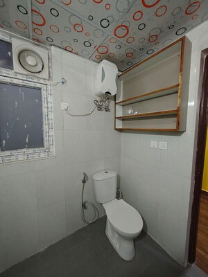 Bathroom in 3 BHK Apartment at Geotech Pristine Avenue, Sector 16c Greater Noida – for Rent