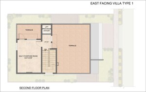Floor Plan in 3 BHK Villa at Aurobindo Sansa County, Peeranchuruvu – for Sale