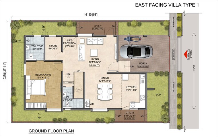Floor Plan, aurobindo-sansa-county 3 Bedroom 200 Sq.Yd. Villa In Peeranchuruvu Hyderabad 10569045