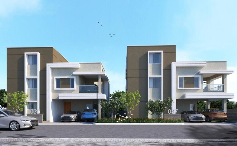 Exterior View, aurobindo-sansa-county 3 Bedroom 200 Sq.Yd. Villa In Peeranchuruvu Hyderabad 10569045