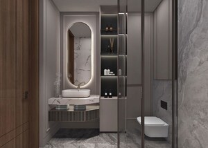 Bathroom in 4 BHK Apartment at Ambala Highway – for Sale