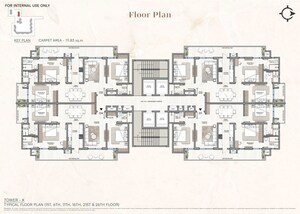 Floor Plan in 4 BHK Apartment at Ambala Highway – for Sale