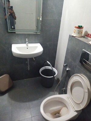Bathroom in 2 BHK Apartment at Shapoorji Pallonji Joyville Hinjewadi, Hinjewadi – for Rent