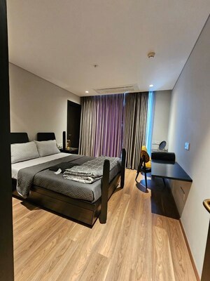 Bedroom in 3.5 BHK Apartment at Panchshil Towers, Kharadi – for Rent